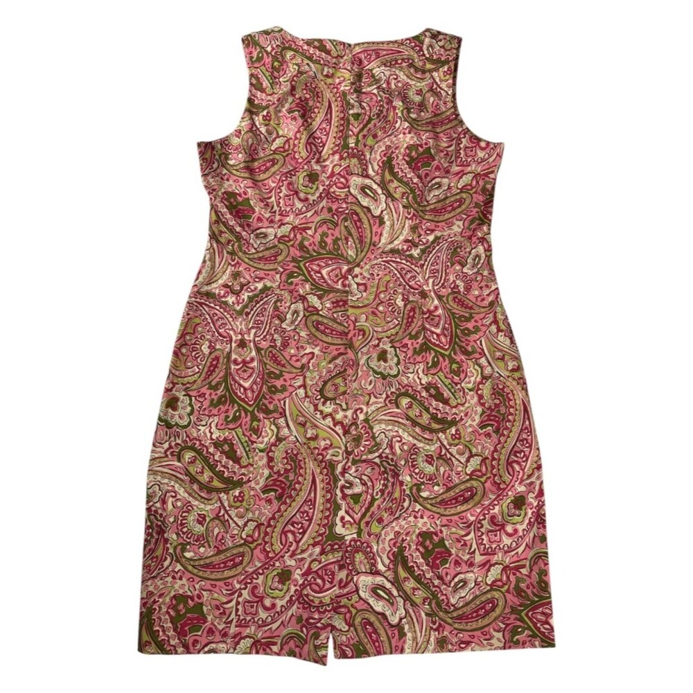 Jones New York Paisley Stretch Sleeveless Sheath Dress 14 - Picture 4 of 10